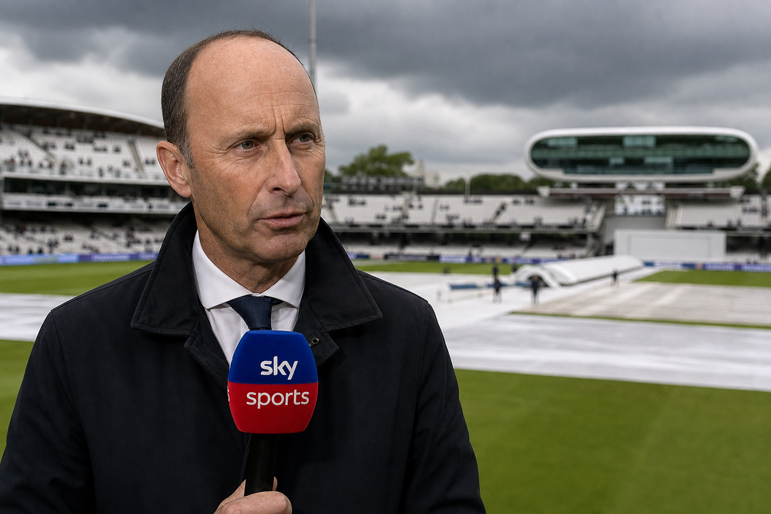 Nasser Hussain criticises umpires’ call after rain at Lord’s