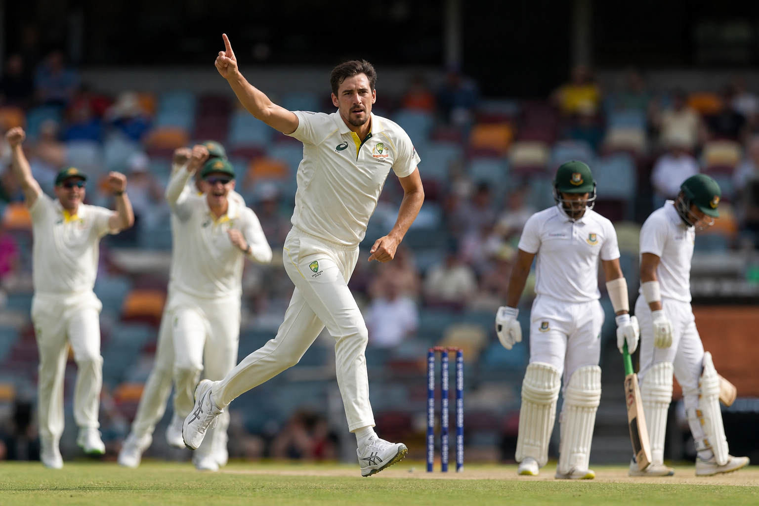 Mitchell Starc takes 6 for 12 as Bangladesh collapse for 64 in Mackay